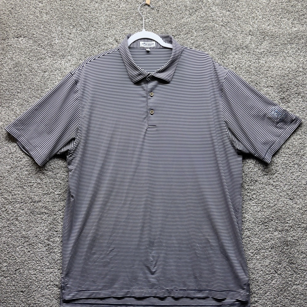 Peter Millar Summer Comfort Golf Polo Mens XL Striped TPC Southwind Stretch EUC